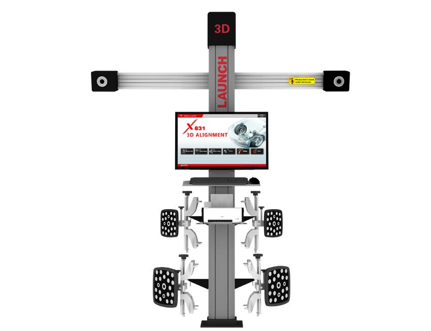 6867_P_1545985304689.jpg LAUNCH X831T 3D Wheel Aligner 4-Post Car Alignment Lifts Platform Classic Fixed Height Type 32inch Display Screen - Image 1