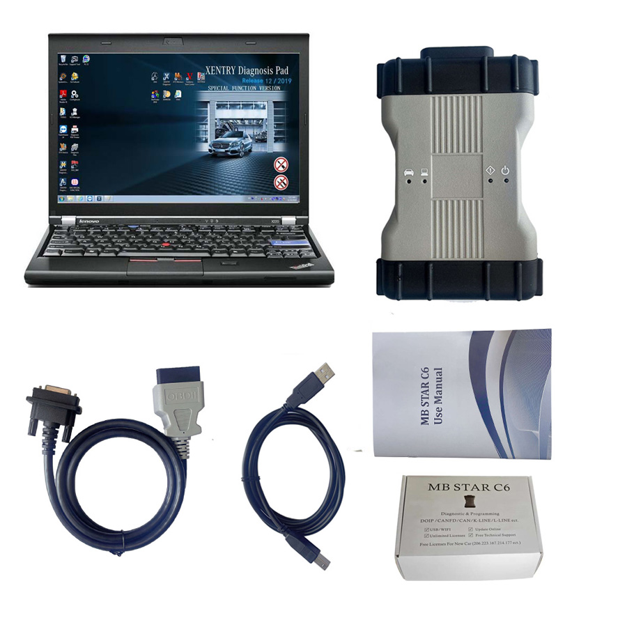 7019_P_1691057121134.jpg V2025.12 MB STAR C6 Xentry diagnosis VCI DOIP &AUDIO Mercedes BENZ C6 Diagnosis tool PLUS lenovo X230 Laptop 256G SSD - Image 1