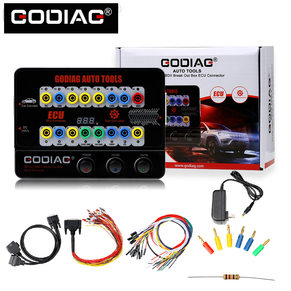 7111_P_1602293042839.jpg GODIAG GT100 Auto Tool OBDII Break Out Box ECU Connector – Image 1