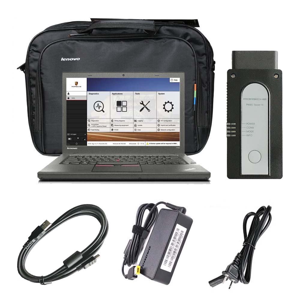 7125_P_1614740972907.jpg Porsche Piwis III Piwis3 Tester With V43.300.22 + V38.250 Software Plus Lenovo T450 Laptop – Image 1
