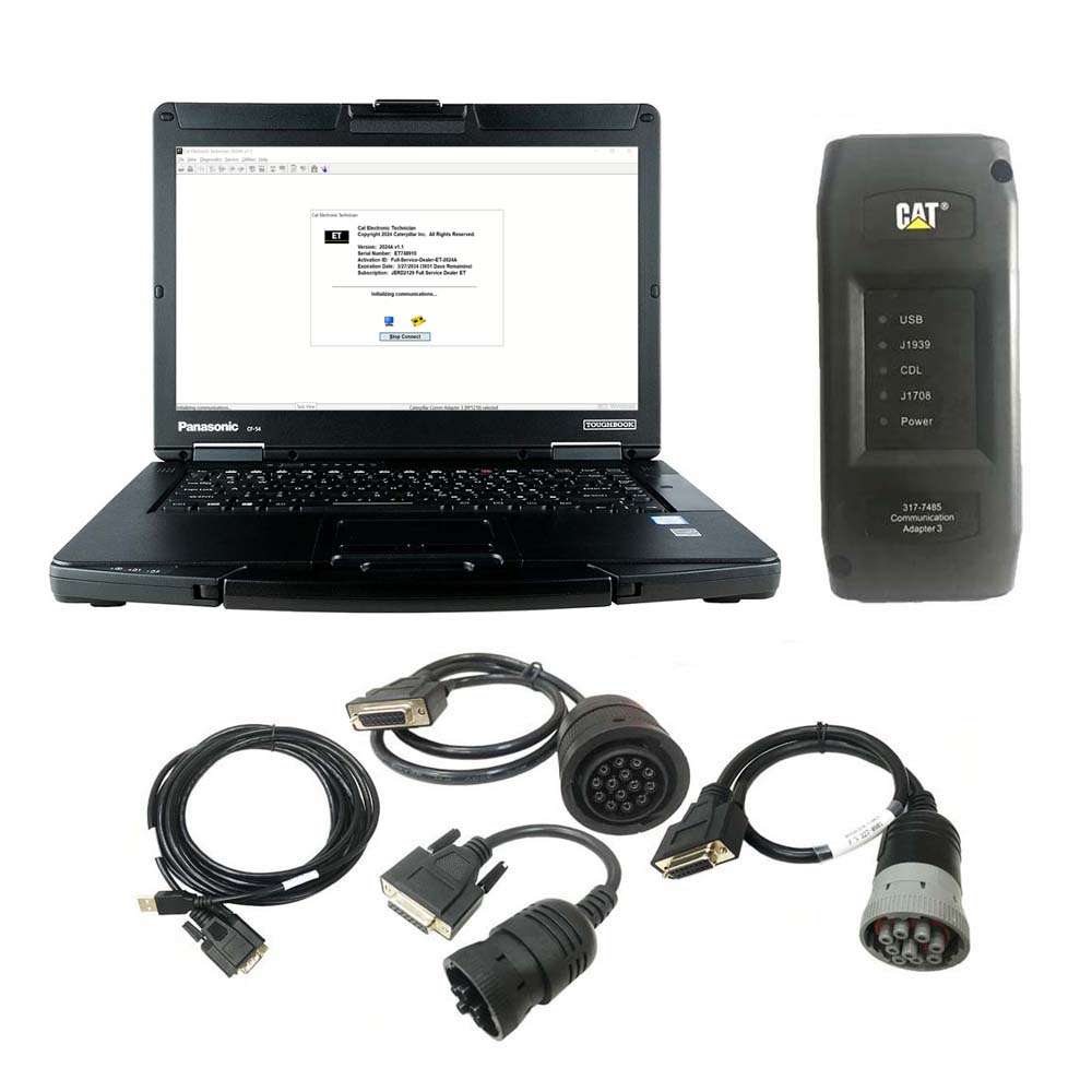 7200_P_1734417595219.jpg 2026A/2019C CAT Caterpillar ET Diagnostic Adapter 3 (Real Caterpillar ET3 Adapter III) PLUS Panasonic CF54 Laptop – Image 1