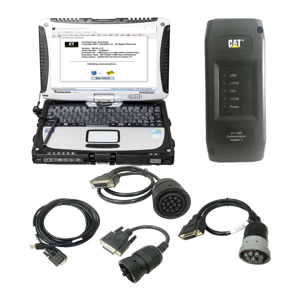7222_P_1701904672514.jpg Best Quality 2026A/2019C CAT Caterpillar ET 3 Diagnostic Adapter III CAT Truck Diagnostic Tool PLUS Panasonic CF19 – Image 1