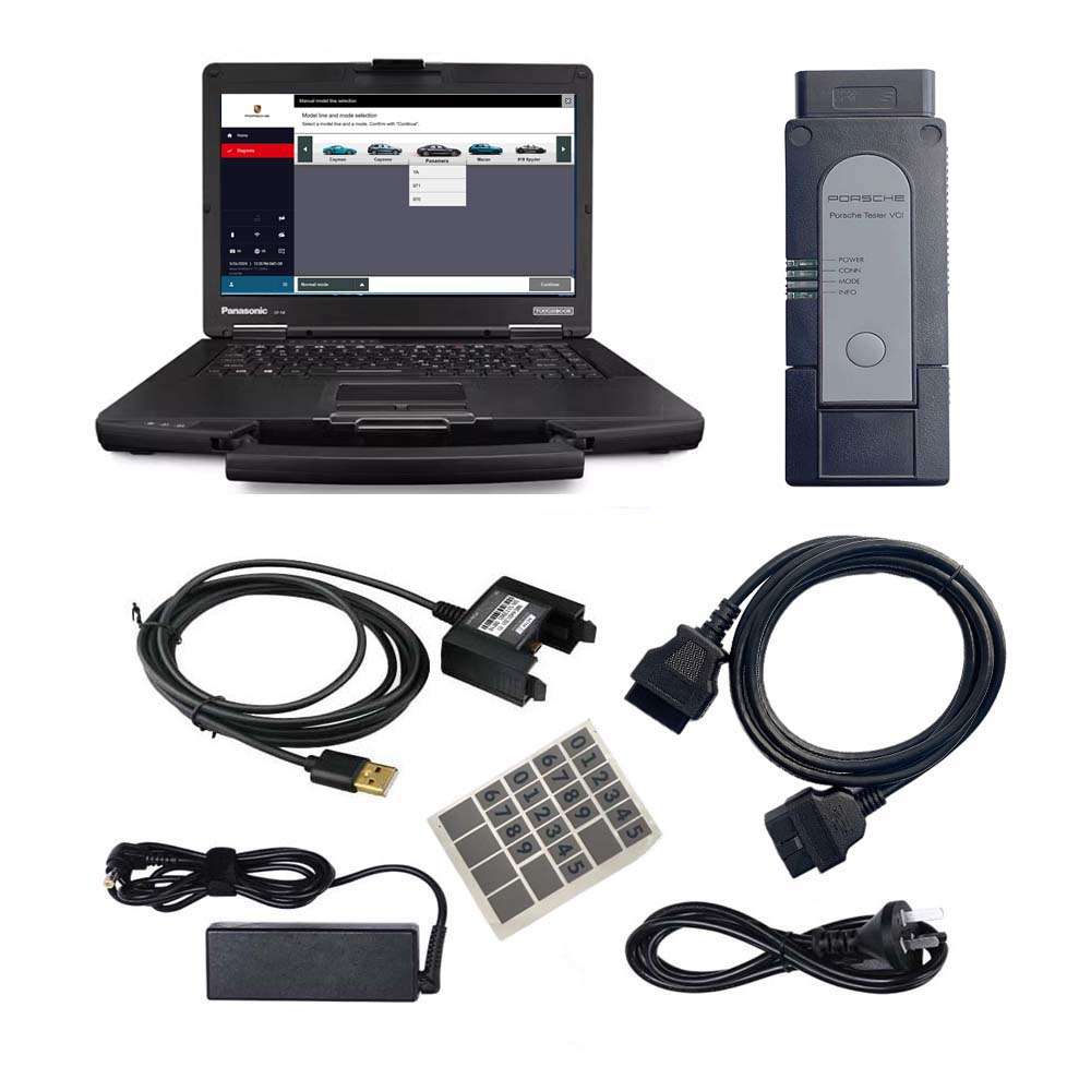 7401_P_1735641888752.jpg Porsche Piwis Tester 4 Piwis IV Diagnostic Tool Plus Panasonic CF54 Laptop With V43.700.005 Latest Software – Image 1