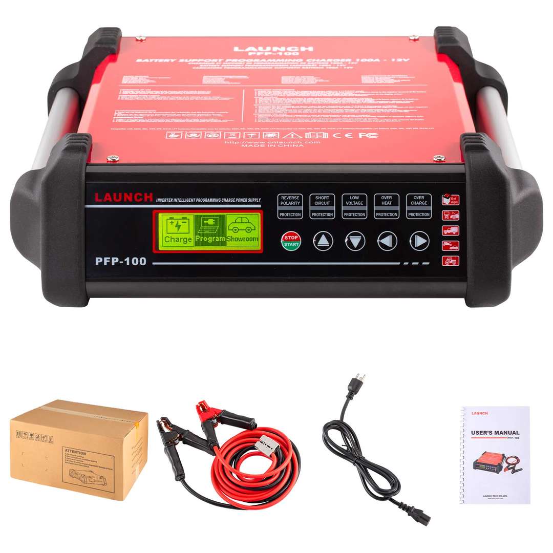 7505_P_1741683266844.jpg LAUNCH PFP-100 Programming Flash Power Advanced Diagnostic Battery Charger And Maintainer for Vehicles, Cars, Trucks, Boats, Tractors, Buses - Image 1