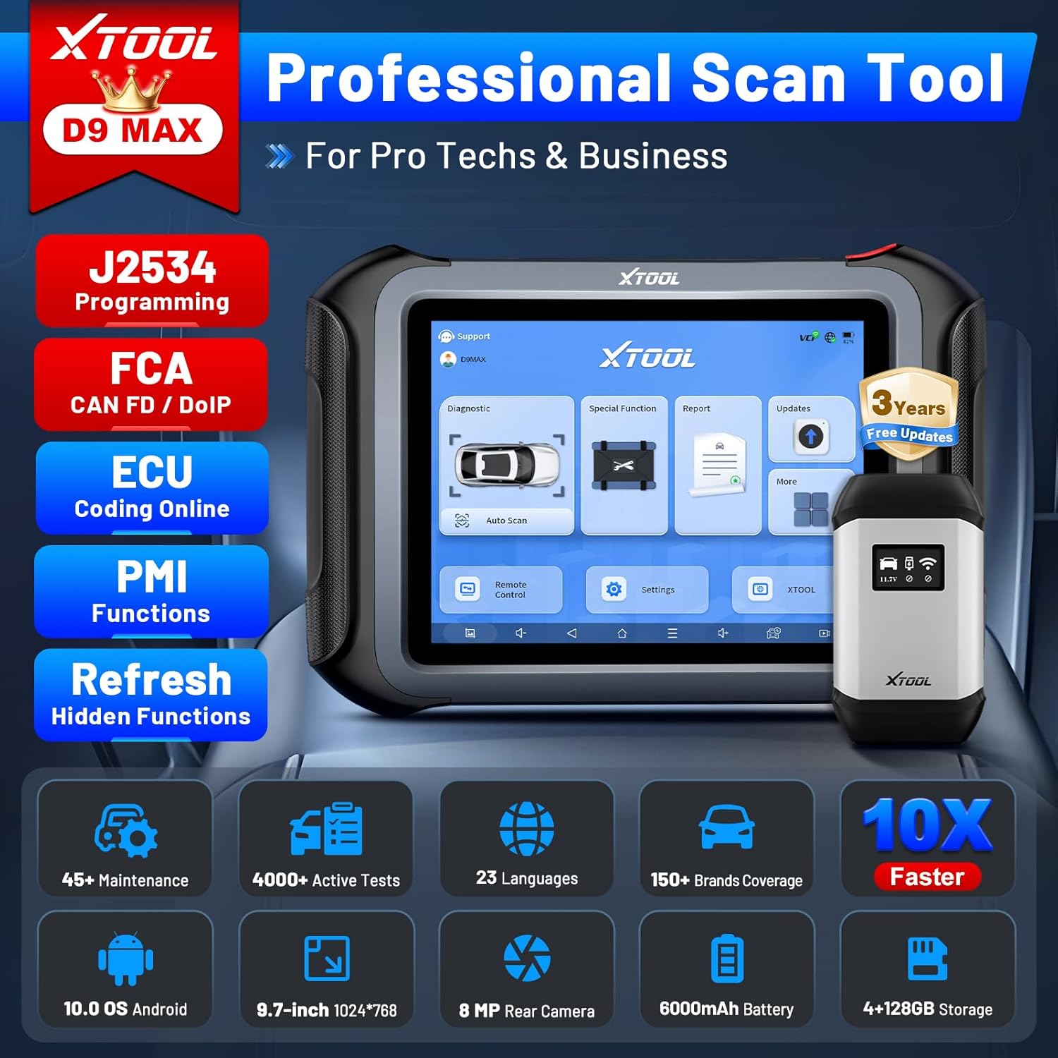7549_P_1761813239386.jpg XTOOL D9 MAX Professional Diagnostic Tools J2534 ECU Programming Automotive Scanner - Image 1