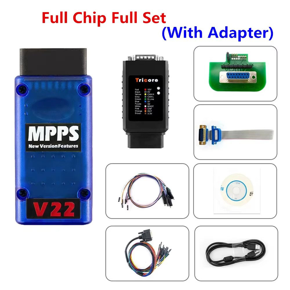 7550_P_1761876294288.jpg MPPS V22 Master ECU Programmer V22 No Times Limitation ECU Chip Tuning Tool with Tricore Adapter full set - Image 1